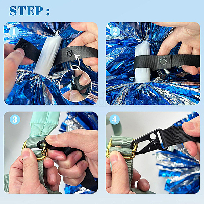 4 шт. полиэстеровые ремешки для держателей помпонов для аксессуаров для чирлидинга&nbsp;AJEW-CN0003-10-1