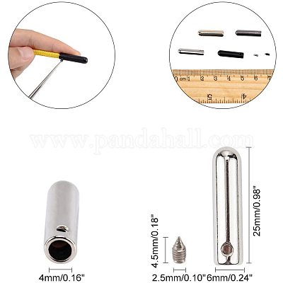 Wholesale PandaHall 54pcs Metal Aglets Shoelace Tips 