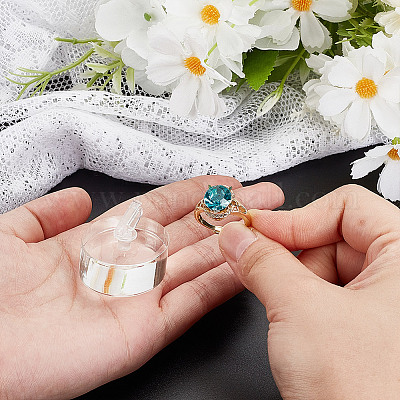 Акриловые держатели для колец&nbsp;RDIS-WH0020-02B-01-1