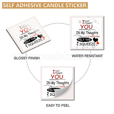  CRASPIRE Candle Stickers Labels Square 2.52 Inch 30pcs