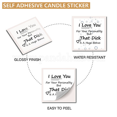 CRASPIRE Candle Stickers Labels Square 2.52 Inch 30pcs My Faithful Friend  You are Forever in My Heart Sticker Self Adhesive Labels for Candle