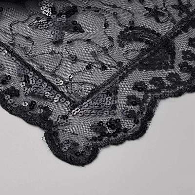 Съемная шаль из полиэстера с пайетками&nbsp;AJEW-WH20072-20B-03-1