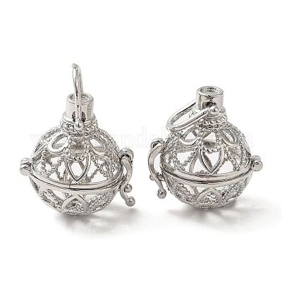 Латунные полые круглые подвески KK-Z029-03P-1