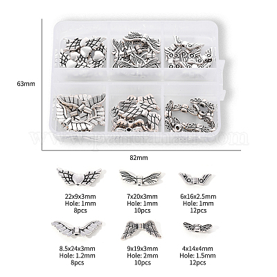 6 стиль бусинок из сплава в тибетском стиле&nbsp;TIBEB-YW0001-03AS-1