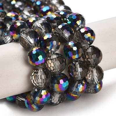 Гальванические стеклянные бусины&nbsp;EGLA-R041-8mm-07-1
