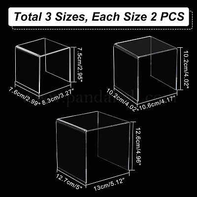 6Pcs /1 Pack Risers for Display, Square Acrylic Riser Dessert