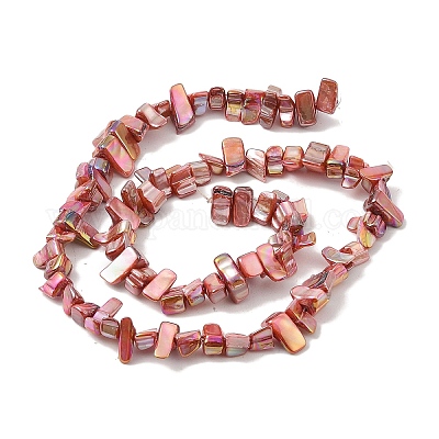 Eau douce naturelle de coquillage perles brins&nbsp;BSHE-H018-07-1