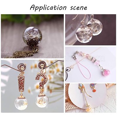 Clear Glass Beads Jewelry DIY Pendant Findings Glass Covers Wishing Bottles 