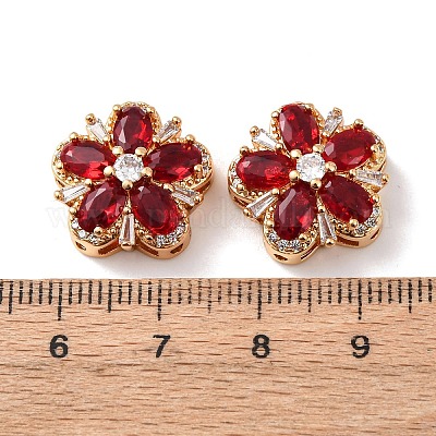 Латунные микро проложить кубического циркония бусы&nbsp;KK-A284-19G-01-1