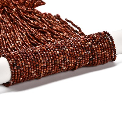 Натуральные красные яшмы бусы пряди G-RM2025-38-3mm-1