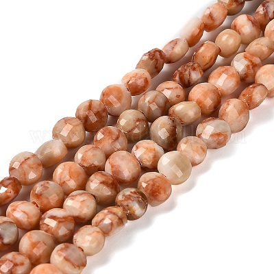 Бусы из натурального красного камня&nbsp;G-C179-A6mm-25-1