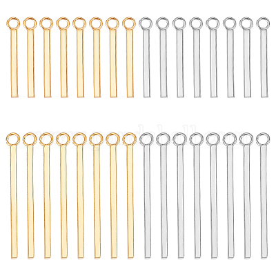 UNICRAFTALE Stainless Steel Charm Pendants Long Bar Shape Charms Smooth  Metal Necklace DIY Pendant for Earrings Jewelry Making
