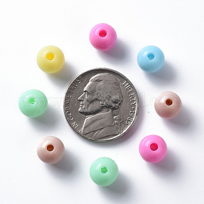 Непрозрачные акриловые бусины MACR-S370-C8mm-M1-1