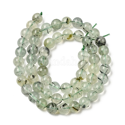 Природные пренит нитей бисера&nbsp;G-G457-6mm-03-1