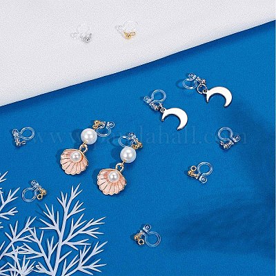  40pcs Clip on Earring Converter with Easy Open Loop