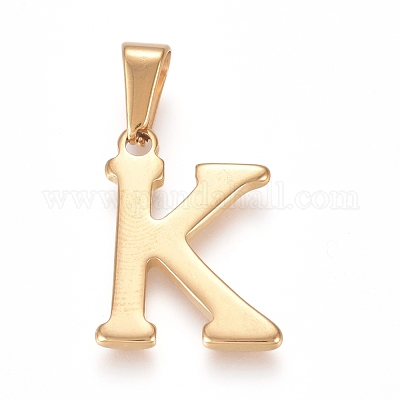 Stainless Steel Initial Necklace- 3 Charms