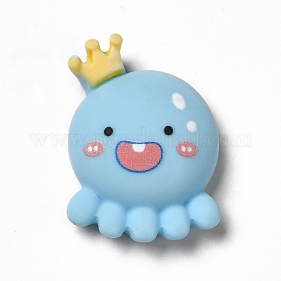 Кабошоны из непрозрачной смолы с морской тематикой RESI-C030-01D-1