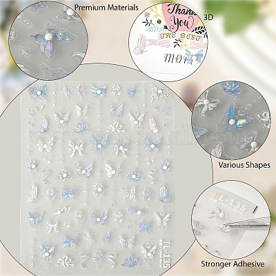 Наклейки для ногтей с рисунком банта для домашних животных&nbsp;MRMJ-WH20017-014-1