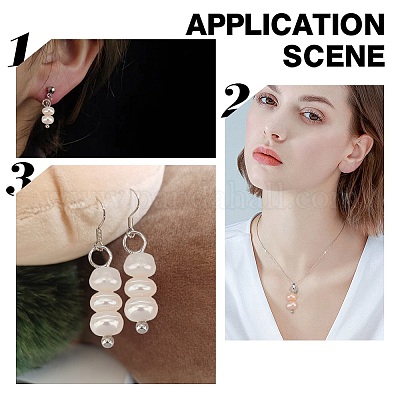 4 комплект подвесок из натурального культивированного пресноводного жемчуга 2 цветов&nbsp;FIND-AR0004-60-1