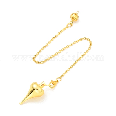 Маятники для биолокации с заостренными цепями из латуни HJEW-D004-03G-1