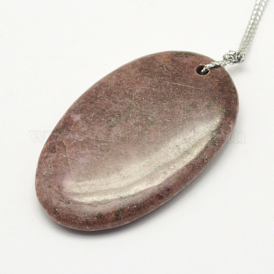 Природные подвески родонит&nbsp;G-G694-B-13-1