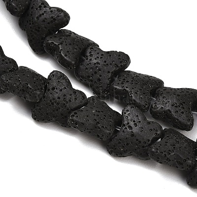 Бусы из натуральной лавы&nbsp;G-G347-02N-1