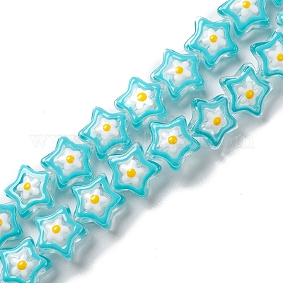 Прозрачные стеклянные бусины LAMP-K037-07B-1