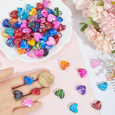 100 шт. акриловых бусин&nbsp;ACRP-PA0001-03-1