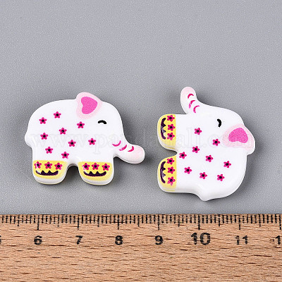 Печатные непрозрачные бусины из смолы&nbsp;RESI-N043-06A-1