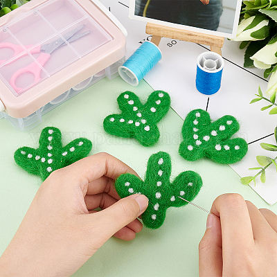 4 Pcs Needle Felting Kit For Beginners Cute Cactus Wool Felted Set