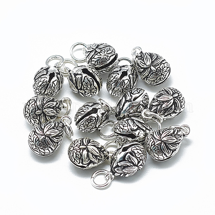 Thai 925 Sterling Silver Bell Charms STER-T002-11AS-1