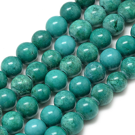 Kunsttürkisfarbenen Perlen Stränge G-Q954-23-4.5mm-1