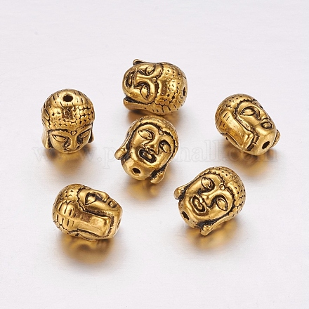Perles en alliage de style tibétain X-TIBEB-4968-AG-LF-1