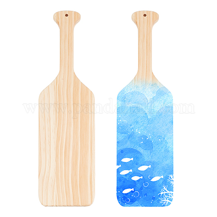 OLYCRAFT 2 Pcs Unfinished Wooden Paddles 15 Inch Solid Wood Unfinished Paddles Wooden Sorority Frat Paddle for Arts Crafts Sorority Fraternity and Home Decorations DIY-WH0027-73-1