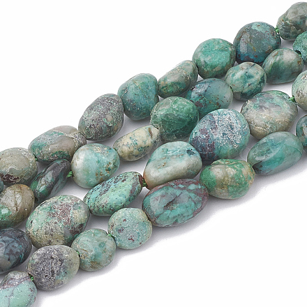 Chapelets de perles en chrysocolle naturelle G-S331-6x8-003-1