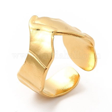 Ионное покрытие (ip) 304 нержавеющая сталь шеврон стрелка открытое манжетное кольцо для женщин X-RJEW-F131-15G-1