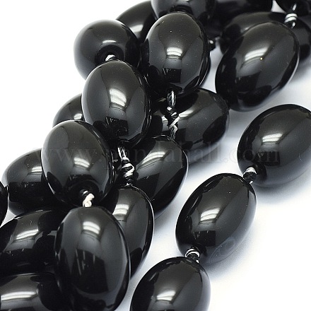 Fili di perline di onice nero naturale TDZI-O003-30A-1