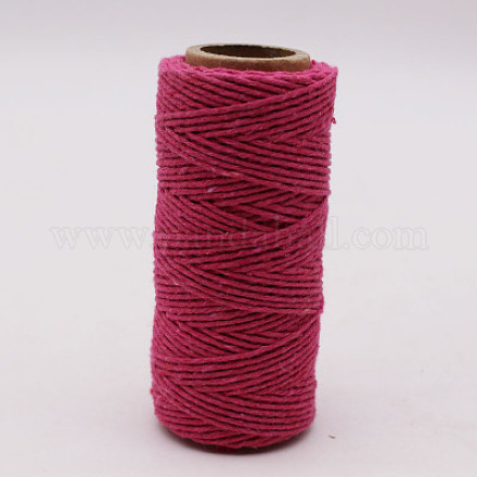 ジュエリー製作用綿糸スレッド  マクラメコード  サクランボ色  1.5mm  約76.55ヤード（70m）/ロール OCOR-L039-B08-1