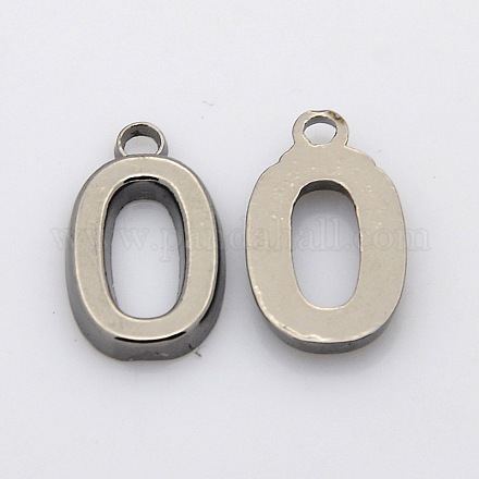 Rack Plated Zinc Alloy Number Charms PALLOY-A062-0B-NR-1
