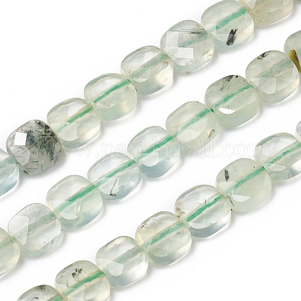 Chapelets de perles en préhnite naturelle G-I271-A05-6x6mm-1