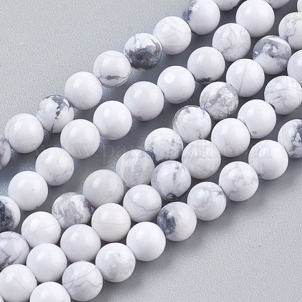 Chapelets de perles en howlite naturelle TURQ-G091-4mm-1