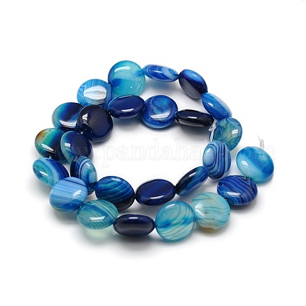 Natural Striped Agate/Banded Agate Beads Strands G-P048-10-1