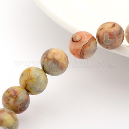 Natural Crazy Agate Round Bead Strands G-M272-03-6mm-1