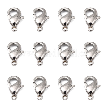 Polished 316 Surgical Stainless Steel Lobster Claw Clasps STAS-R072-23-1