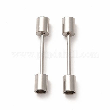 201 Stainless Steel Screw Clasps STAS-G305-02P-1