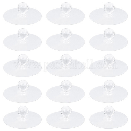 Gorgecraft 15 pz trasparente maniglie dei cassetti dell'armadio maniglia invisibile senza tracce maniglia per porta gancio autoadesivo acrilico a forma di cristallo maniglie maniglie manopole per armadio cucina armadio comò mobili finestra AJEW-WH0324-26-1