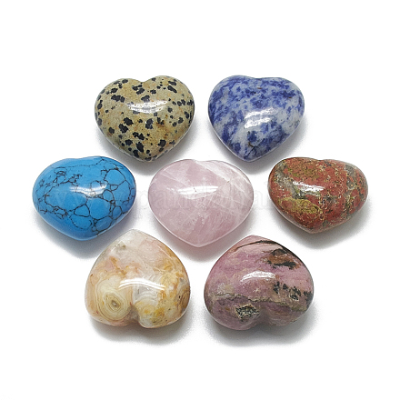 Piedra mixta natural y sintética corazón piedra del amor G-S336-01B-M-1