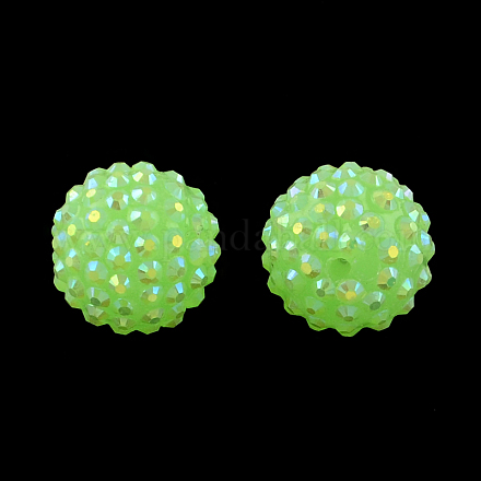 Perles de strass en résine de couleur AB RESI-S315-8x10-13-1