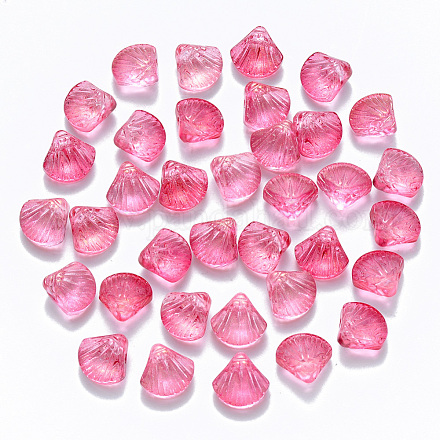 Transparent Spray Painted Glass Beads GLAA-T016-04C-1