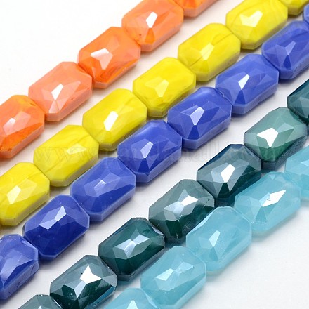 Chapelets de perles en verre électroplaqué EGLA-J108-10x14mm-M-1